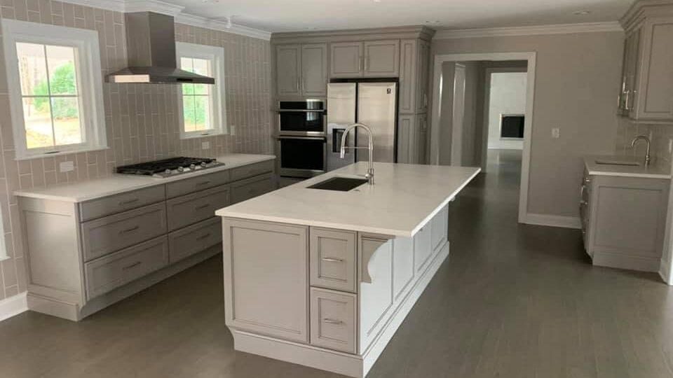 Finished kitchen after whole-home renovation in Winston-Salem